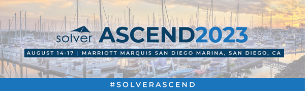 SolverGlobal's tweet image. Harness your company&apos;s data to #AccelerateBetterDecisions at this year&apos;s Ascend conference in San Diego.

Learn new skills &amp;amp; strategies, improve business agility, hone your skills &amp;amp; glimpse the future of our suite of solutions.

Learn more. hubs.li/Q01PYrGN0 

#solverascend