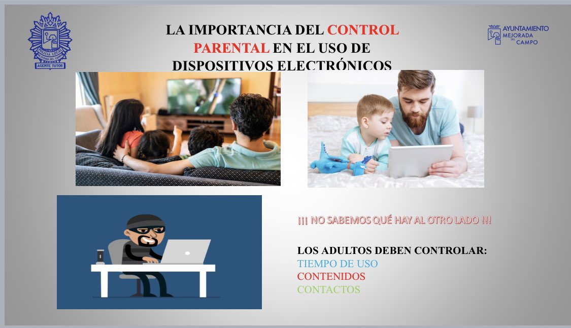 Desde el departamento de Policía Local de Mejorada del Campo y en consonancia con las actividades organizadas por otras concejalías y por las AMPAS de los colegios del municipio ofrecemos a los ciudadanos unos consejos sobre el uso responsable por parte de los menores.