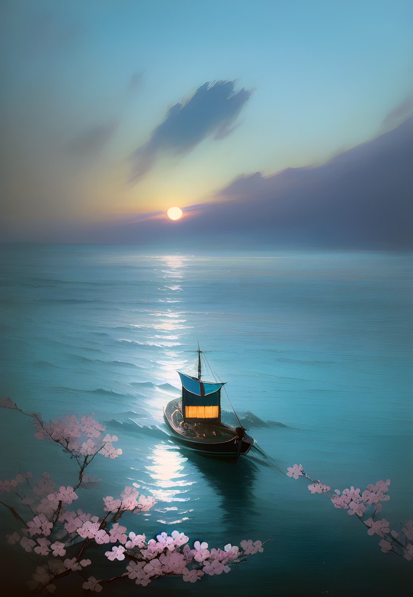 FlowerHarbor's tweet photo. #50ShadesOfSunset: inspired by  HashimotoGaho
Dark teal  ocean https://t.co/U184Pw9dcu