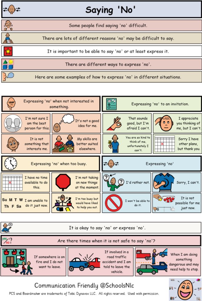 Saying “no” can be difficult regardless of age. 

blogs.glowscotland.org.uk/glowblogs/comm…