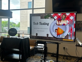 TheTechyLion's tweet photo. Tech Tasting for our Lions today!  We are sampling 12 different tech tools.  #KISDedtech https://t.co/YsRliniWiK