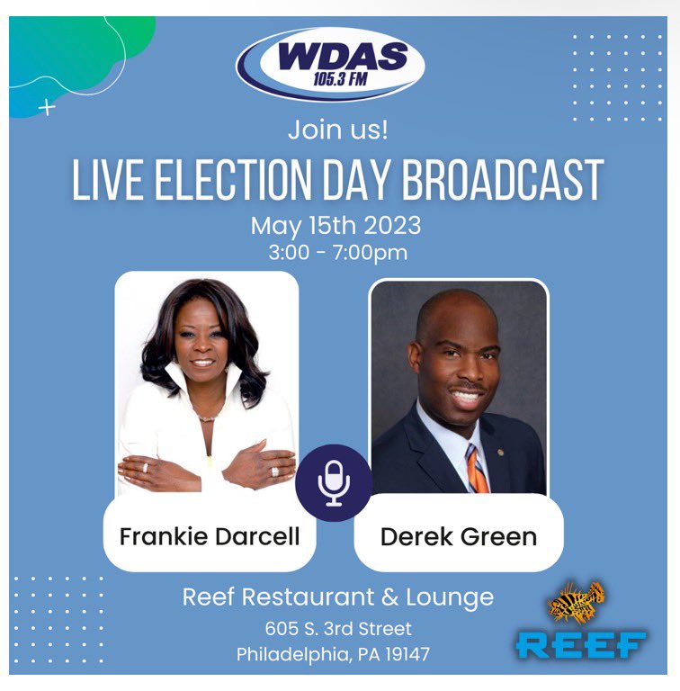Tomorrow is Election Day. Don’t forget to vote. Tune in tomorrow from 3-7pm @wdasfm as I co-host a special live Election Day Broadcast with @FrankieDarcell