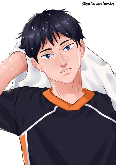 Wet hair Kageyama