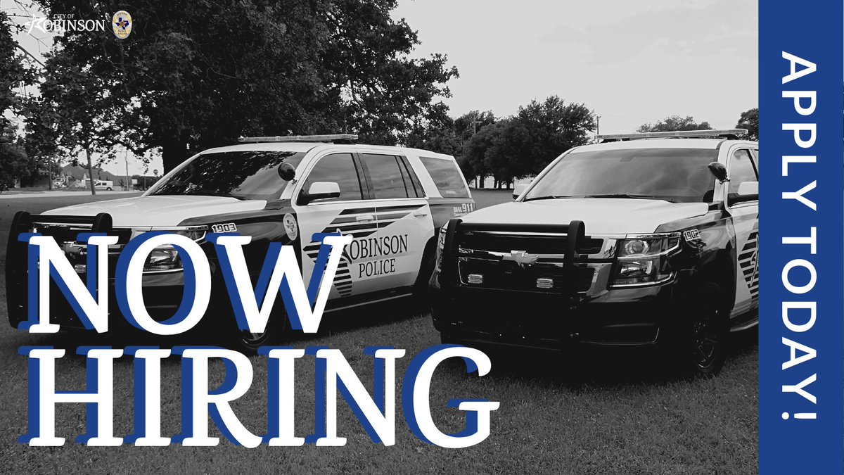 robinsontxpd's tweet photo. We're hiring! We are looking for individuals to join our culture that values community, service, innovation, professionalism, integrity, leadership, and fiscal responsibility.

For more information, and to apply, visit https://t.co/IlmR8Vxvjl. https://t.co/fTQoPamC86