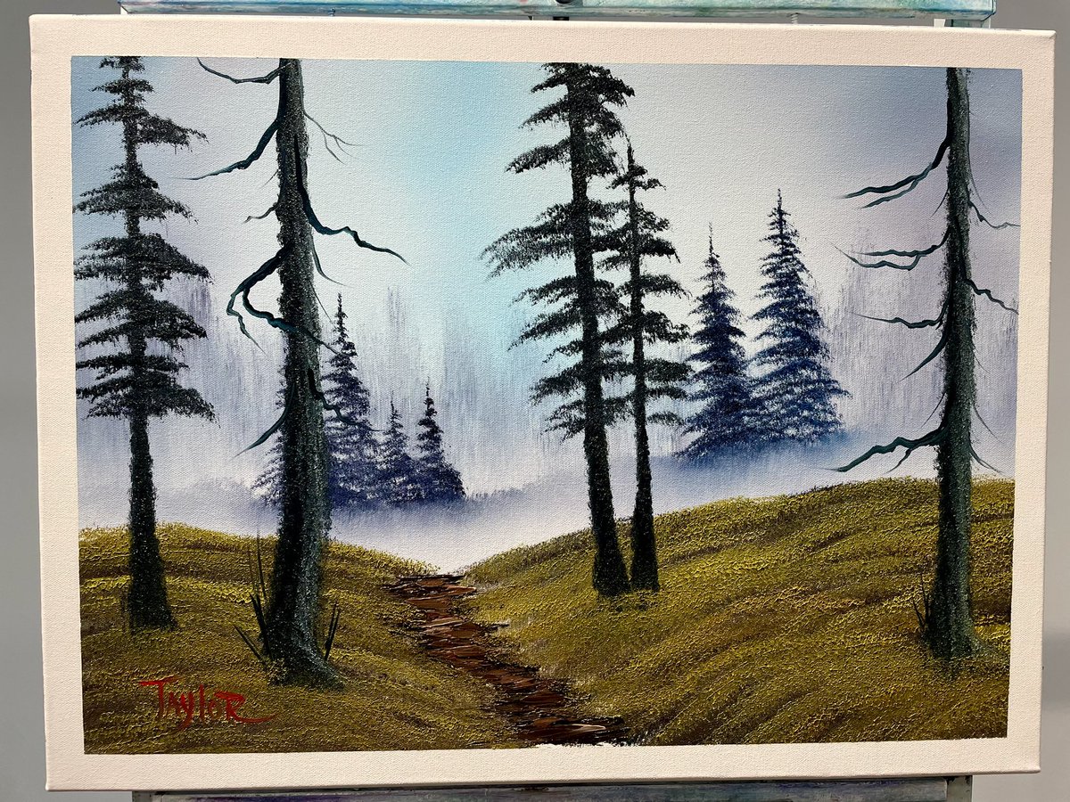 BallStateCT's tweet photo. #OnTheEasel at The #BobRossExperience from last weekend’s workshops @Minnetrista.
#BobRoss #PaintLikeBobRoss #HappyPainting #BobRossStyle https://t.co/ICMg7RWZhc