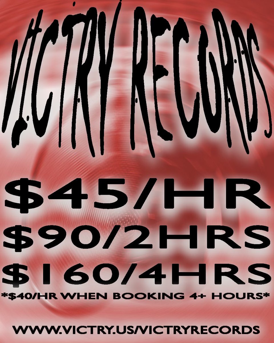 _SSSKRATCH_'s tweet photo. book studio time with @VictryRecords 

We can get you mixed and in to marketing your music smoothly 🤝

pricing below ⬇️ 

https://t.co/P8hxloeqEX https://t.co/KPVFND5TpT