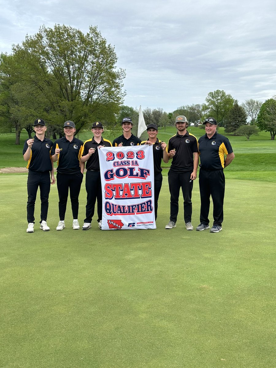 CONGRATULATIONS TO OUR KP BOYS GOLF TEAM &amp; Coach Dirksen! DISTRICT CHAMPIONS! ON TO STATE! We are so proud🖤💛
Monday, May 22nd @ Ames Country Club
#kpstrong