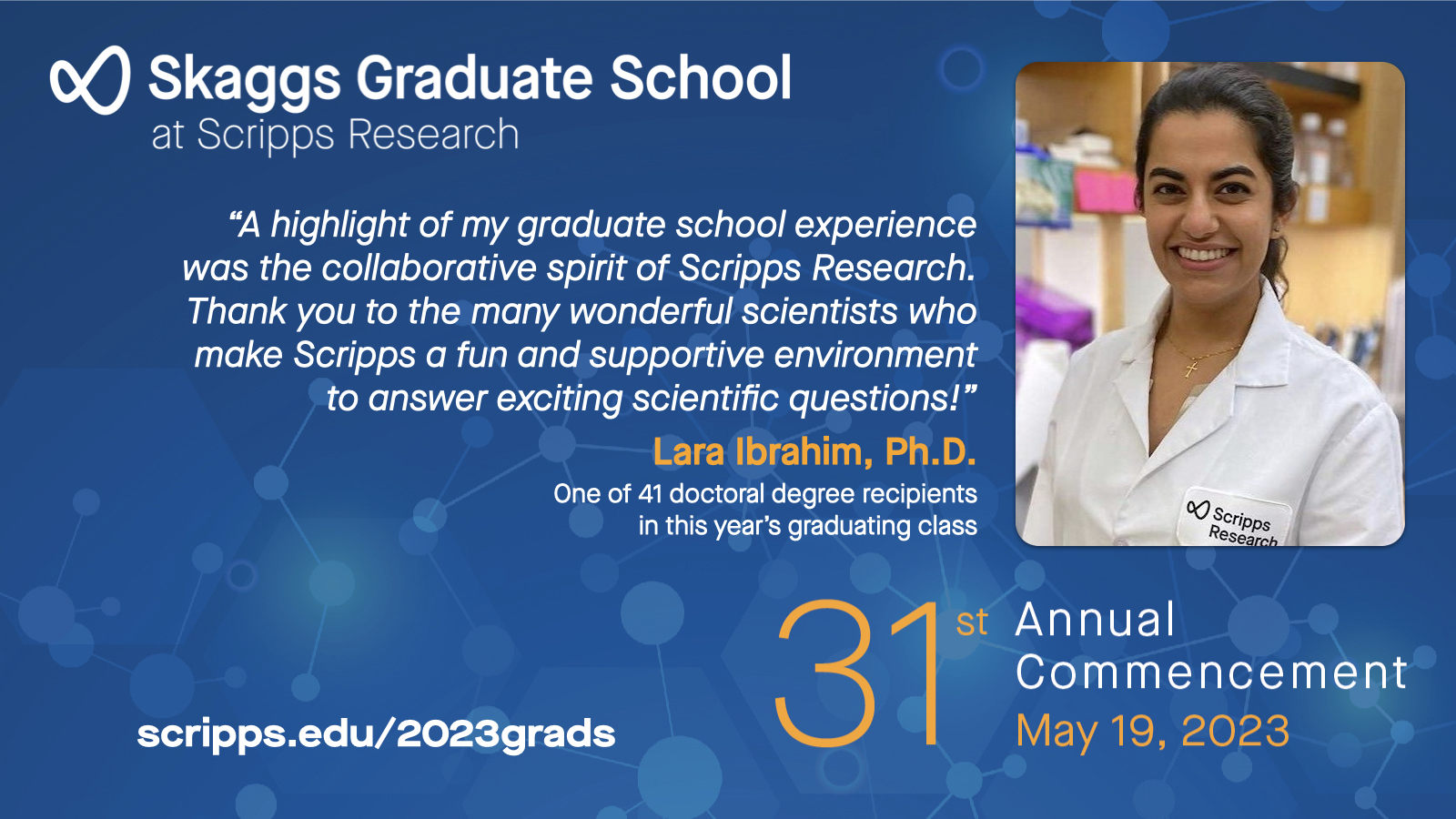 Scripps Research Graduate Program on Twitter "A graduate of the