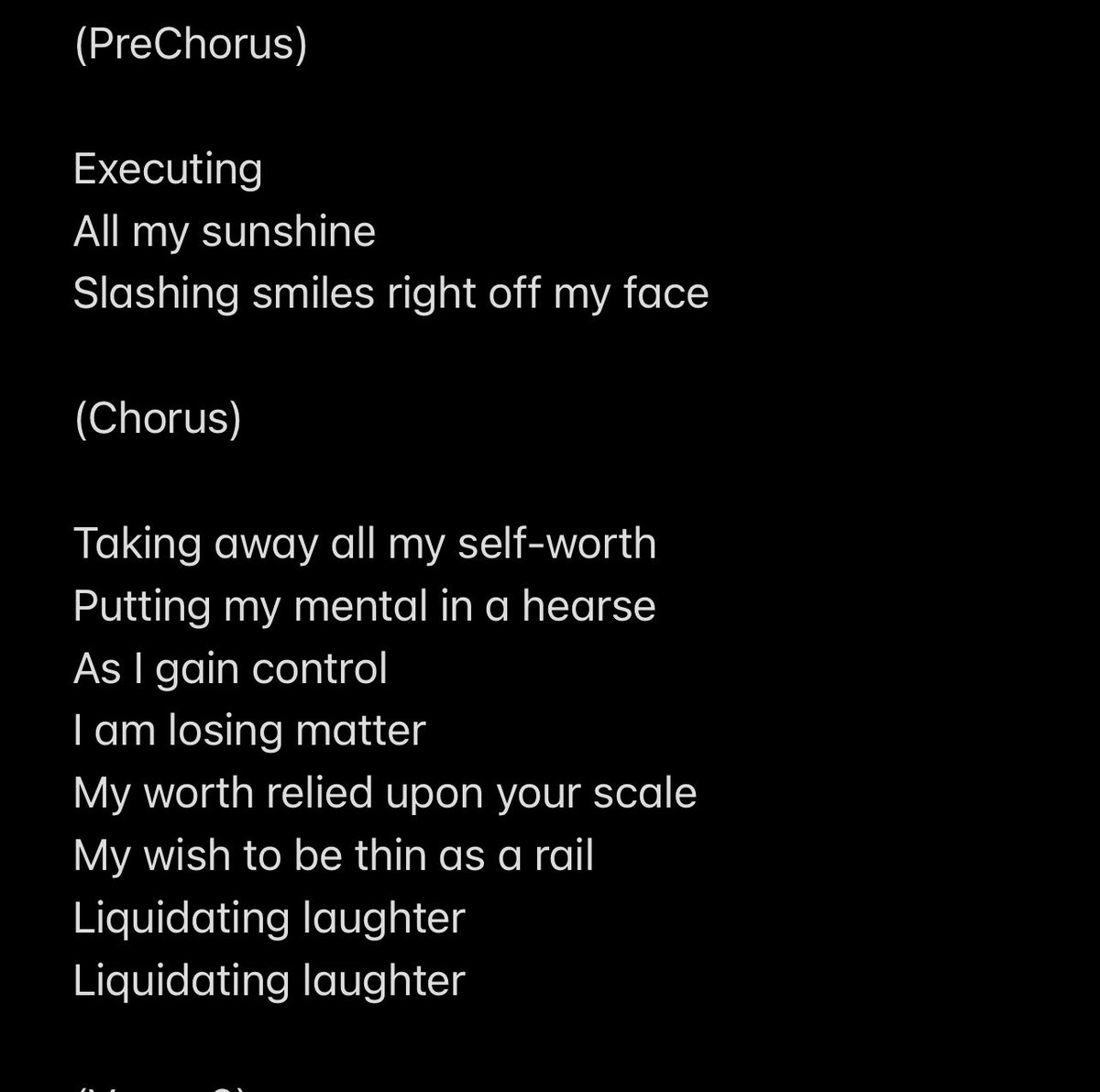 schizo_bunny's tweet image. #OSFEDrecovery #OSFED #atypicalanorexia #atypicalanorexiarecovery #Recover #recovery #songwriter #songwriters #SongwritersOfTwitter #lyrics #lyricsist #WritingCommmunity #writersoftwitter #song #songaboutrecovery #wedorecover