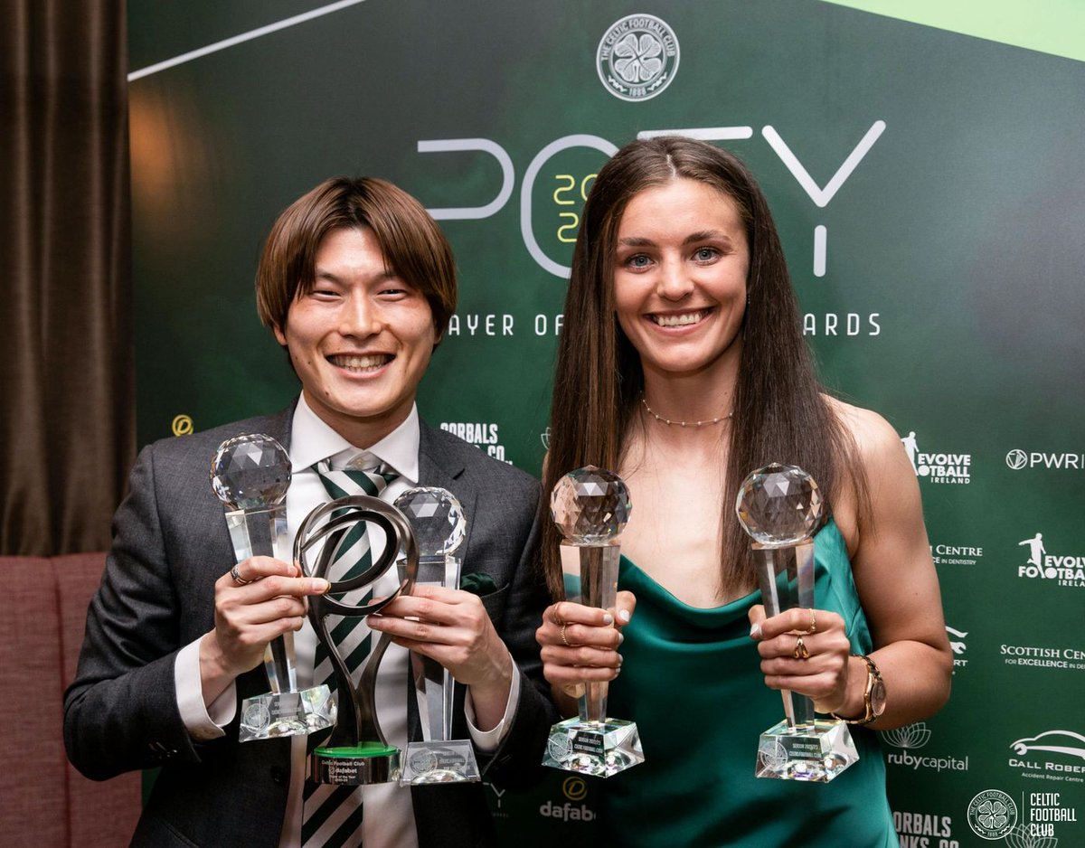 🏆 キョーゴとケイトリン・ヘイズ 🥇

セルティック男女の年間MVP 🤩

#CelticPOTY | #CelticFC🍀