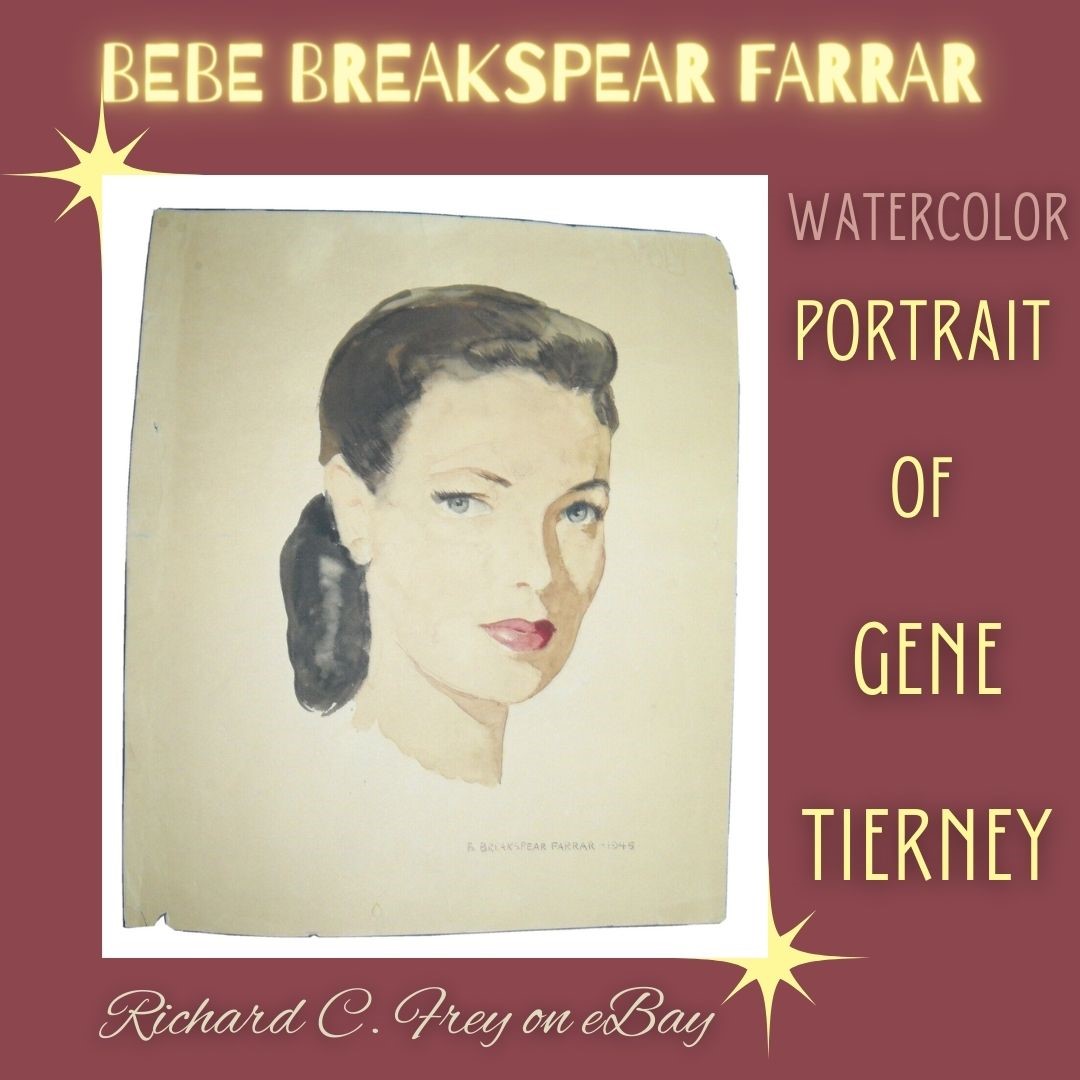 BEBE BREAKSPEAR FARRAR
Original Watercolor
Portrait of Gene Tierney
ebay.com/itm/1149760813…
#GeneTierny #BebeBreakspearFarrar #Watercolor #oldhollywood #oldhollywoodglamour