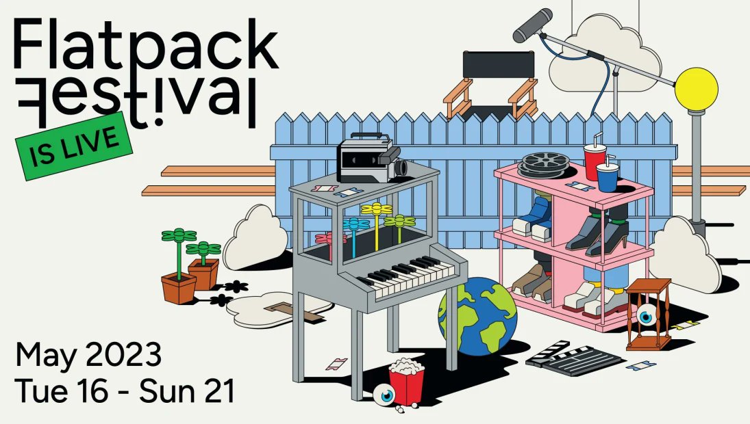 Flatpack <a href="/flatpack/">Flatpack Festival</a> 

Until May 21 at venues across Birmingham.
Find out more here: flatpackfestival.org.uk
#Birmingham