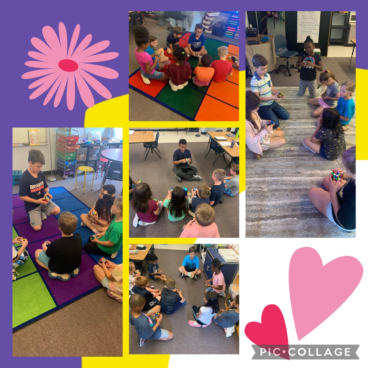 RedavidDeb's tweet image. Our 🎯 fifth grade students teaching our 🎯 second grade students how they solve the Rubik Cube! They shared strategies and algorithms that worked for them! This makes my ❤️ so happy! @VaughanRockets @CobbAlp #SOARon #lovetothinkhere