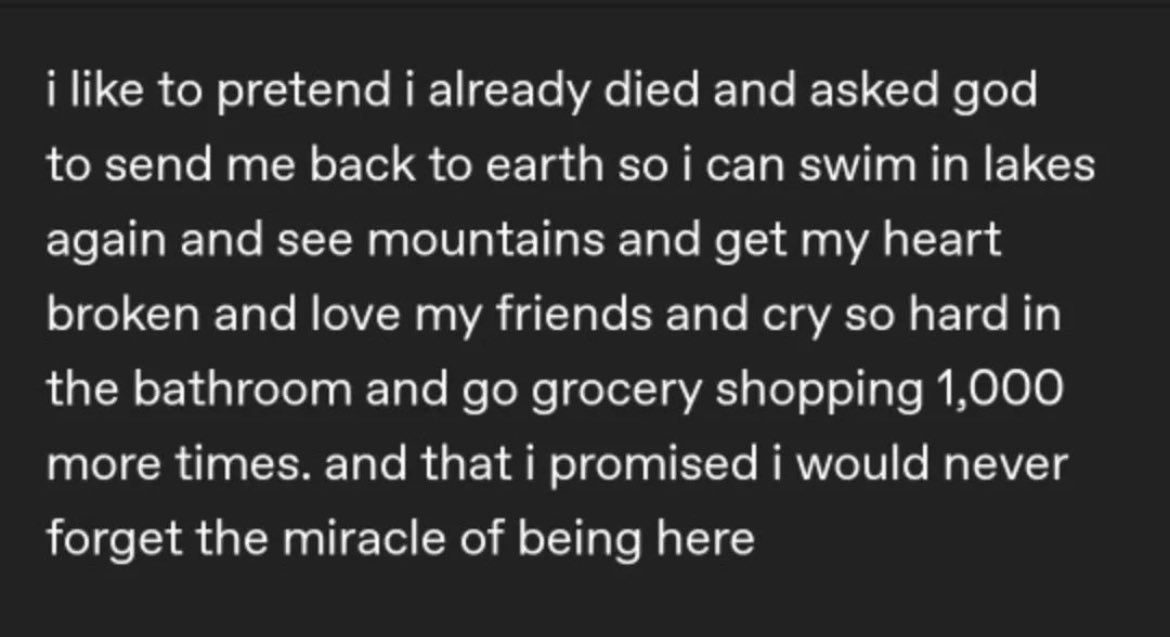 Opening my blinds seeing the mountain every morning and closing every evening trying to distinguish between stars and homes. It will never get old.