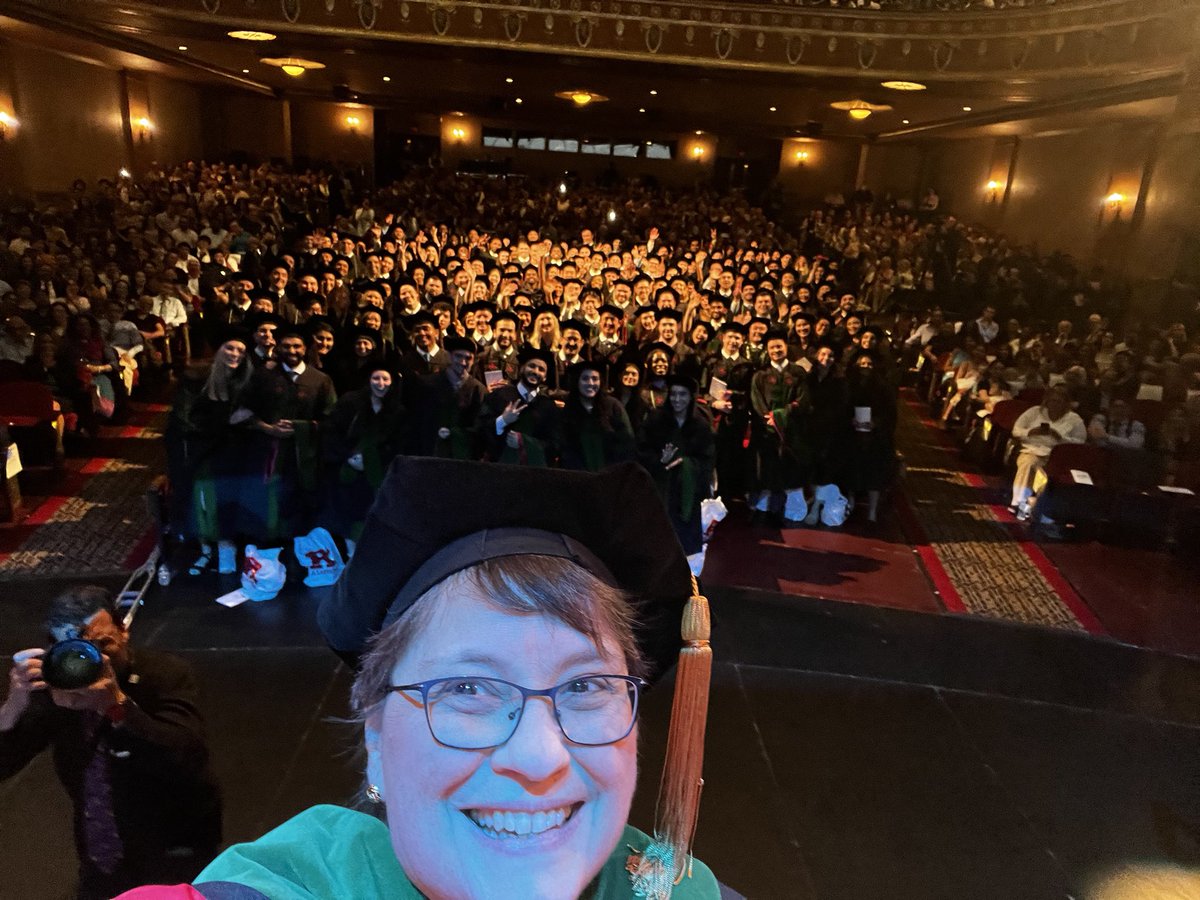 Congratulations to our newest physicians! Dean Murtha took this joyous selfie with the Class of 2023 at the beginning of the ceremony. #rwjms #rwjmsconvocation2023 #rutgers #scarletforever