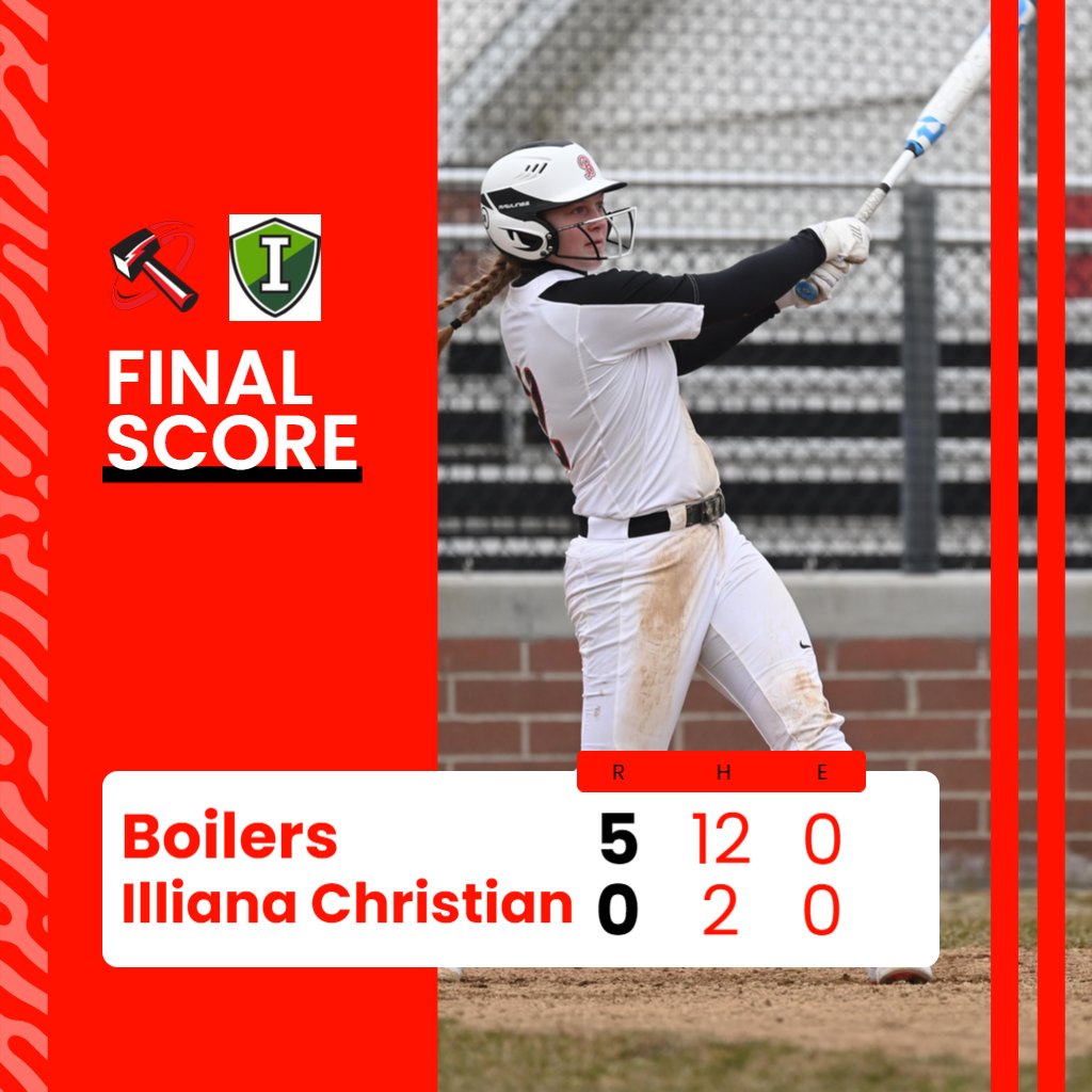 Behind a dominate, 2 hit shutout from Lydia Hammond, three doubles from Ellie Haggard, and a multi-hit game from Martin, Johnson, and Rivard your Boilers win 5-0 against a strong Illiana Christian team that has only given up 16 runs all year. We travel to Andrew tomorrow!!