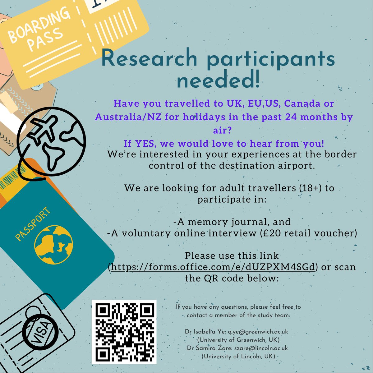 IsabellaYe716's tweet photo. #Research participants NEEDED!! (details in thread).
#Bordercontrol procedures are normalised processes to protect national security. But for many travellers, going through airport border control and passport checks can be an experience of "guilty until proven innocent". https://t.co/72x5WTwEAf