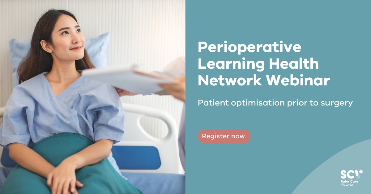 Join our Perioperative Learning Health Network's webinar on care pathways for surgery! 🗓️ May 24, 2023, ⏰ 2-3 PM (AEST). Experts will discuss preoperative optimisation, education for complications prevention, and clinics for older patients. Register: bit.ly/41A9LaX