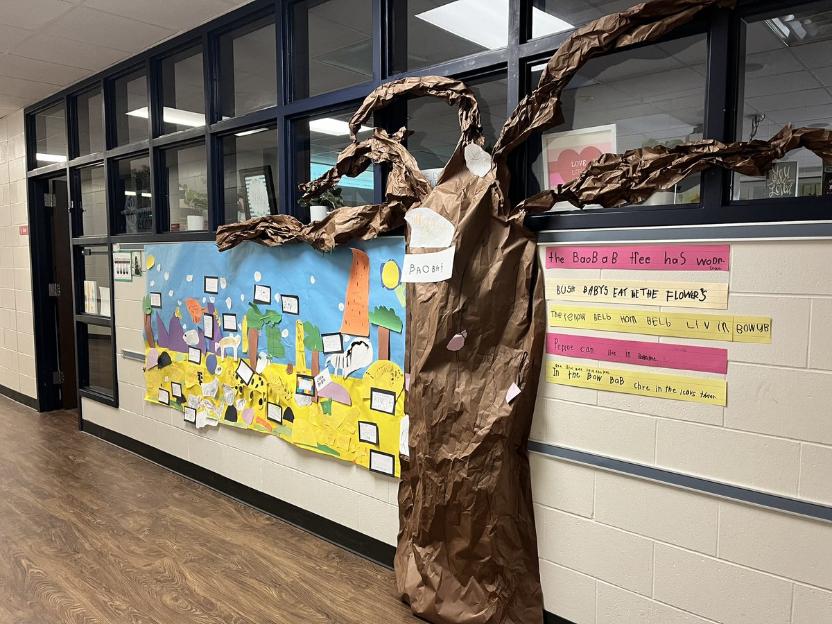 We learned so many interesting facts about the baobab tree and all the animals who use it! <a href="/HumbleISD_FCE/">Fall Creek Elem</a> <a href="/MrsConner_FCE/">Carissa Conner</a> #naturallykindergarten