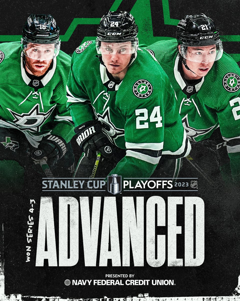 ⭐ HOW ABOUT THOSE STARS?! ⭐ 

The <a href="/DallasStars/">Dallas Stars</a> take #Game7 and are headed to the Western Conference Final! 🤭 

#StanleyCup Series Win presented by <a href="/NavyFederal/">Navy Federal Credit Union</a>