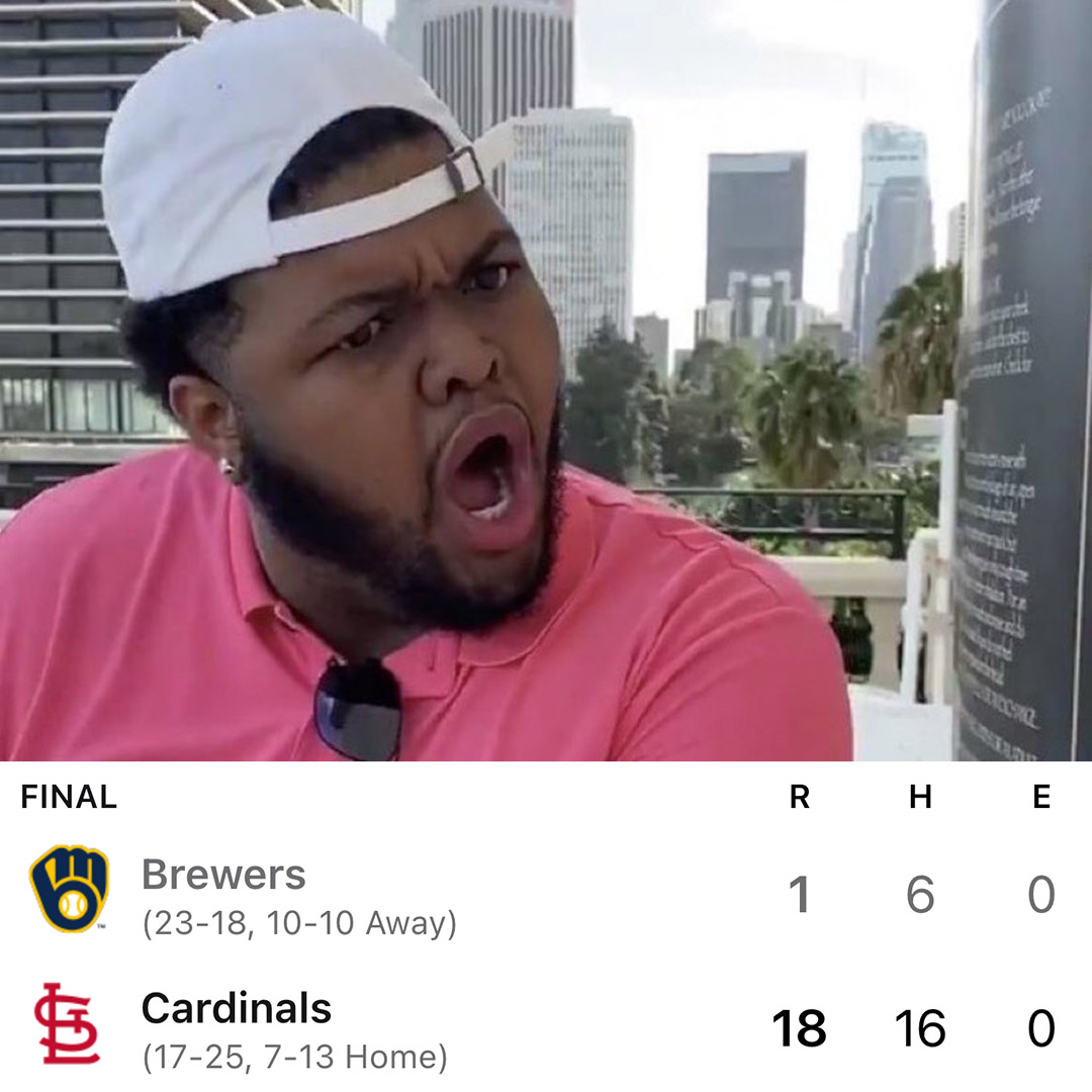 SportsCenter's tweet photo. Not your typical baseball score 😳 https://t.co/1r6A1Mp7jq