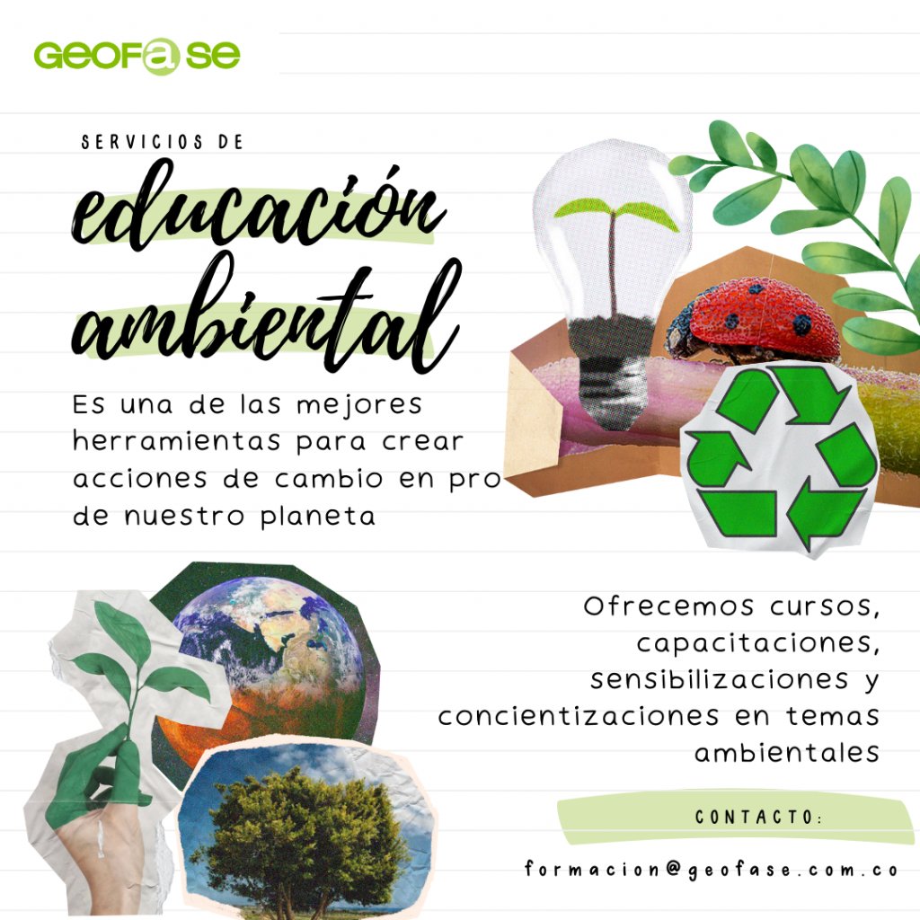Geofase21's tweet photo. Cursos, capacitaciones ambientales y de alimentos
Reservas 👇
desarrollo@geofase.com.co
https://t.co/azC0eIZFMj https://t.co/D0VIscs7S1