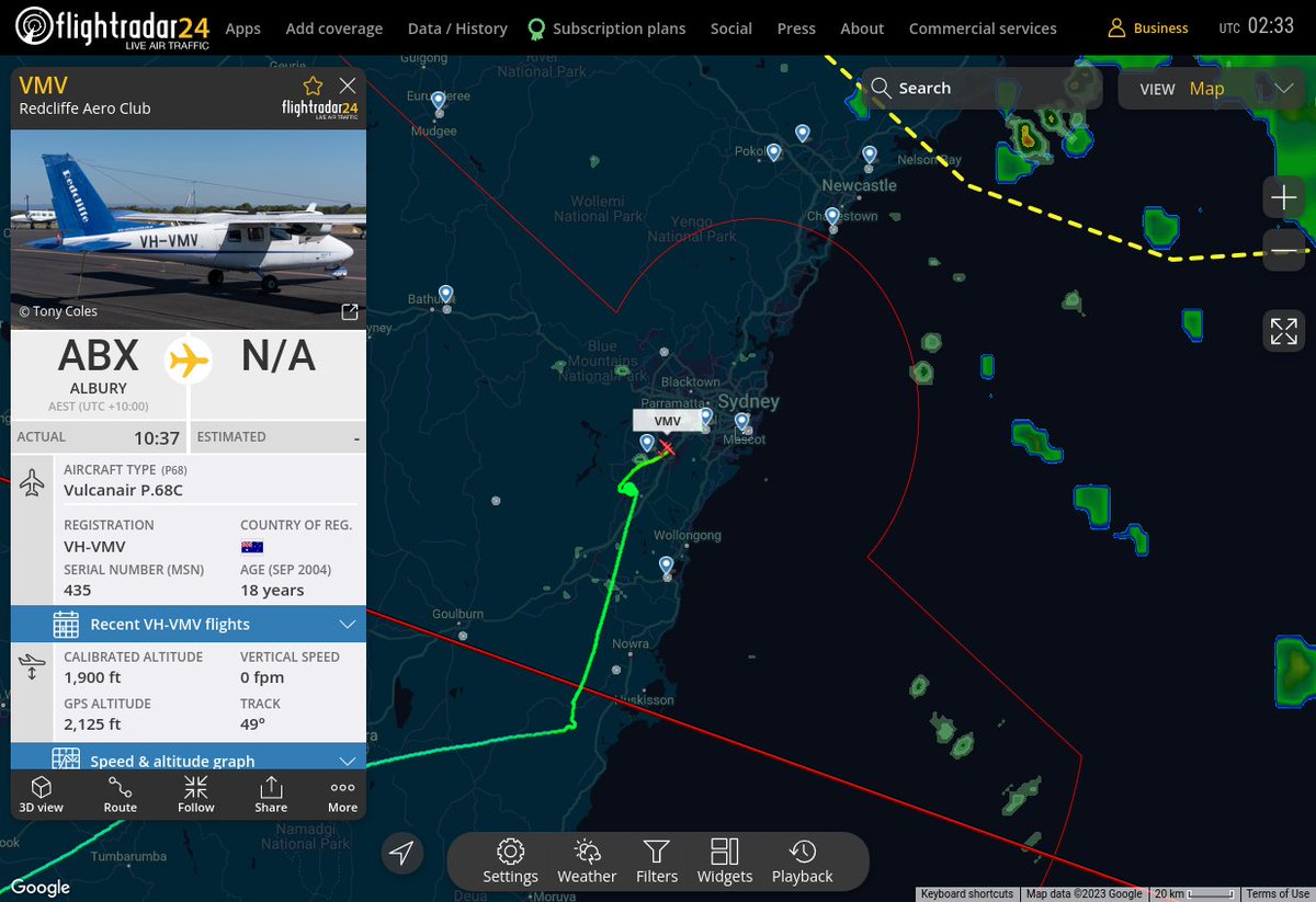Radar_Assistant's tweet image. MULTI FR24 CIRCLING ALERT : At time Tue May 16 03:25:06 2023 #VMV was likely to be circling at FL48 10nm from CN Camden_NDB_AU
 near Addison Street, Thirlmere, Wollondilly Shire Counc #AvGeek #ADSB flightradar24.com/VMV/304d7d66