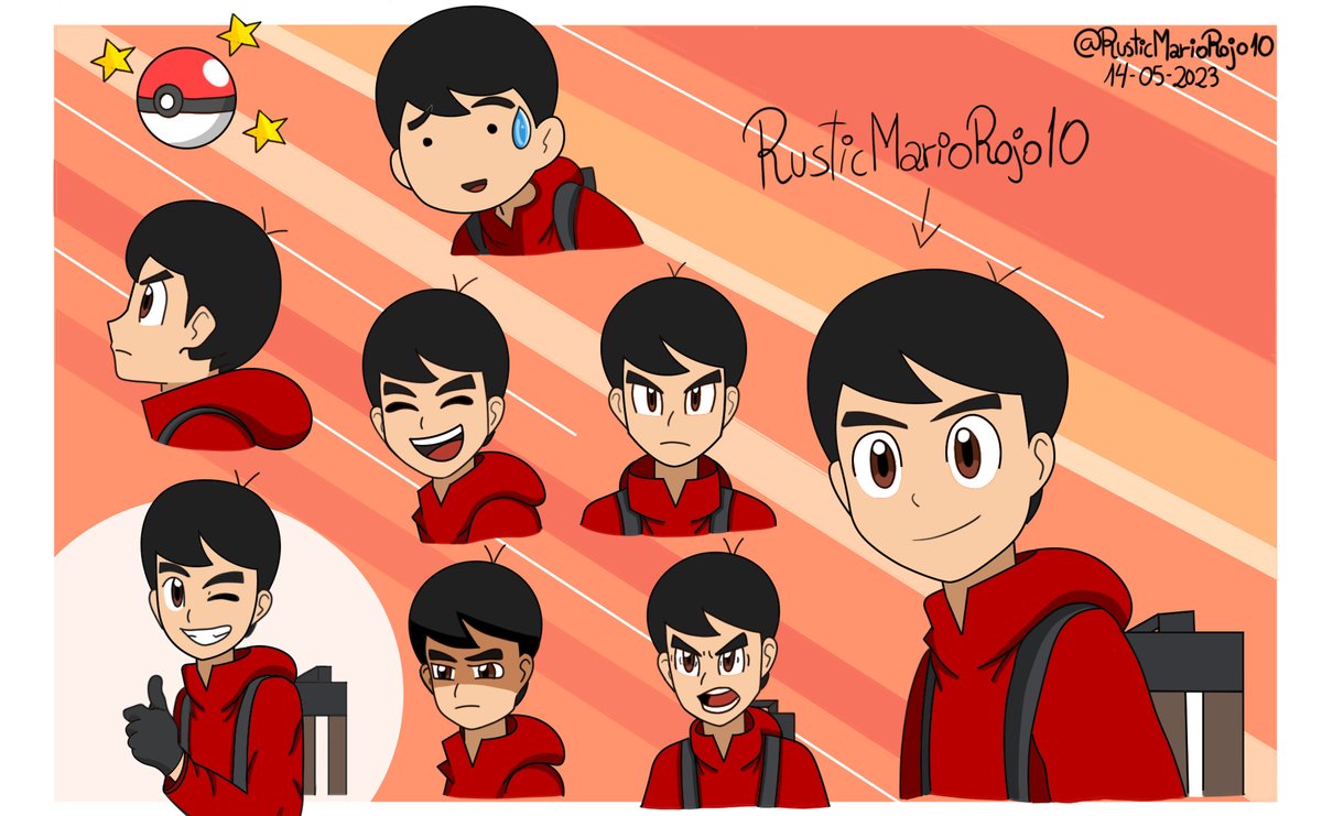 RusticMarioRojo's tweet photo. #Pokemon #Pokemon_trainer #fanart 
I made this drawing because I am practicing how to draw my OC expressions mostly because I am not good at drawing people I am practicing, soon I will bring more Lucario x Cinderace drawings🙂. https://t.co/IKmAzE78iv