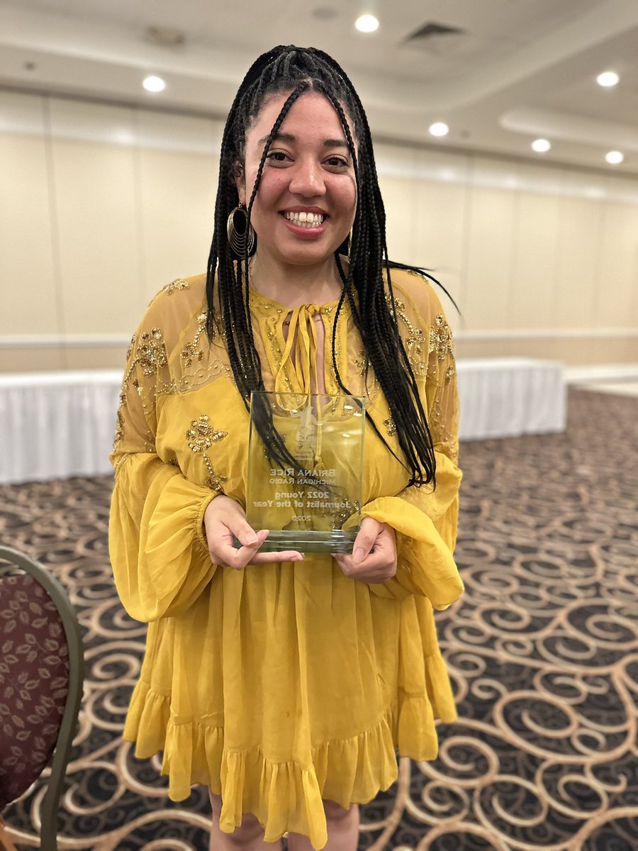 Congratulations to <a href="/BriRiceWrites/">Briana Rice</a> for becoming SPJ’s 2023 Young Journalist of the year!!!!

Briana does SUCH amazing work for @MichiganRadio and Detroit ❤️

We are so lucky to have you!