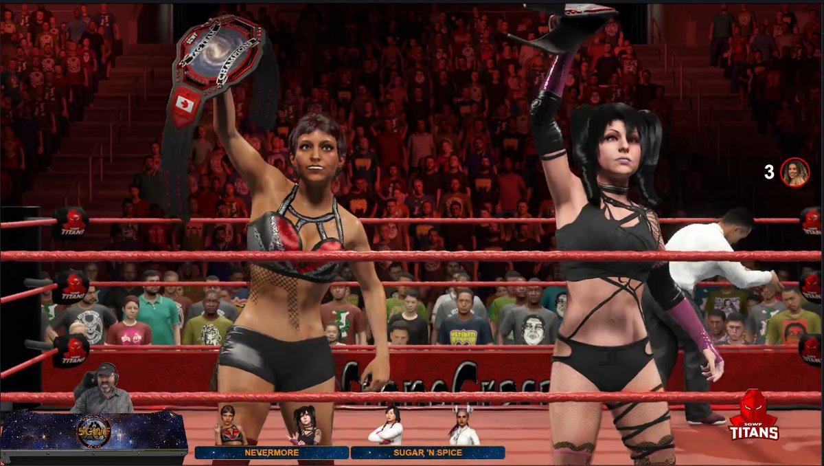 velvetdovelyn's tweet photo. Great tapping night for "Dove" and "Nevermore" on #SGWF  The tag teamn belts are back home. https://t.co/cMs5ZLvvnE