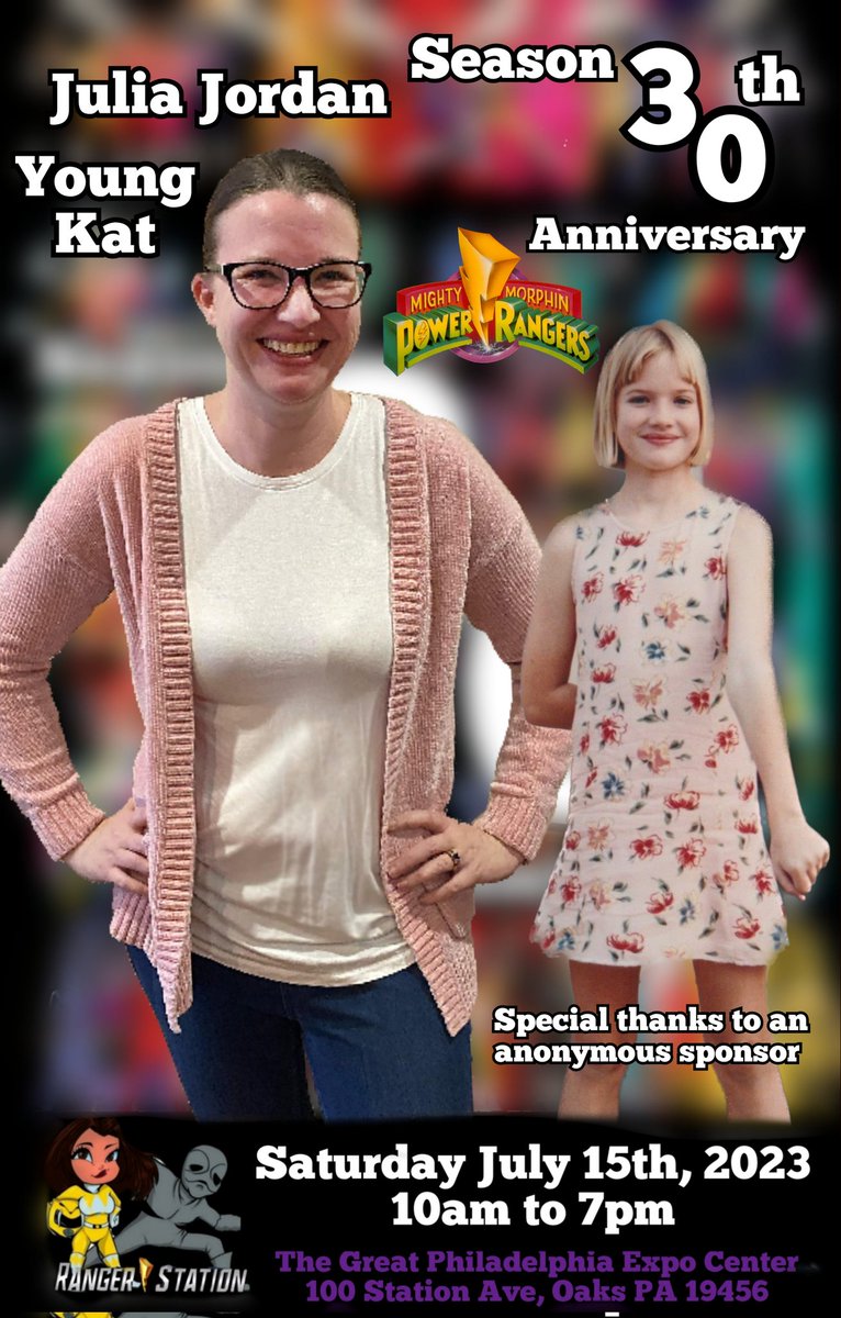 Happy Morphin Monday, please join us in welcoming @officialjuliajordan to season 3 of #rangerstation. She is known to the fandom as Young Kat in #mightymorphinpowerrangers 

#gogorangerstation #rangerstationcon #powerrangers  #powerrangerfan #rangerstationseason3 #rangerstationhq