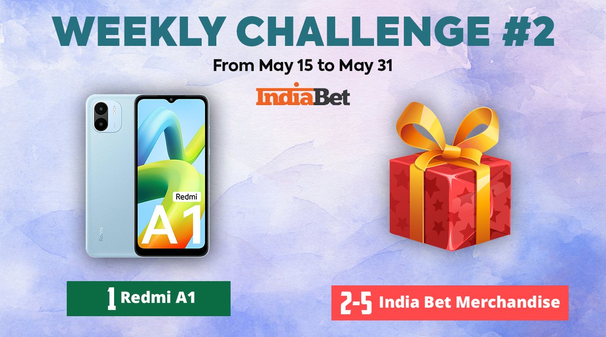 indiabet's tweet image. Participate in our Weekly Sports Challenge for a chance to win a Redmi A1 &amp;amp; merchandise:
indiabet.com/challenge/c2651

#IndiaBet #WeeklyChallenge #FreePrize #Cricket #Gaming #UEFA #ATP #TATAIPL2023  #Contest #MobilePhone  #RedmiA1