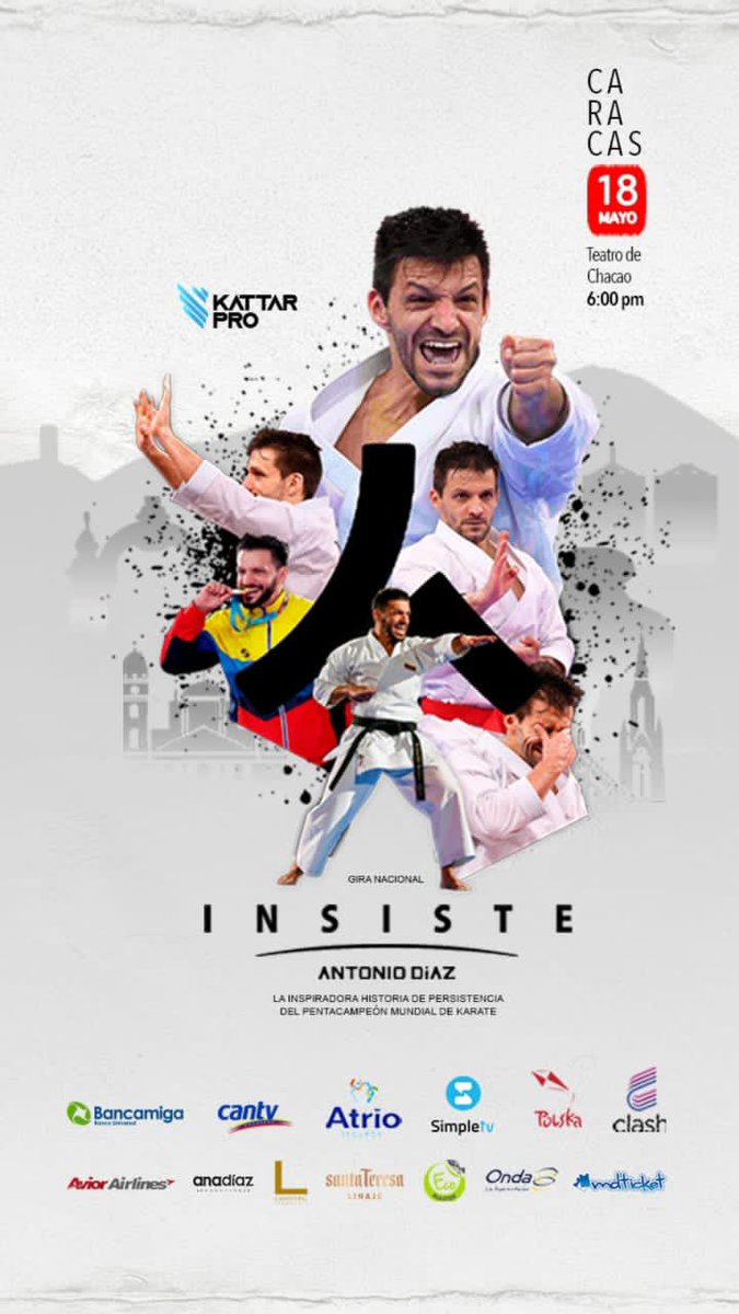 diazkarate's tweet photo. INSISTE 
Jueves 18 de Mayo 6:00pm 
Teatro Centro Cultural Chacao, Caracas 

https://t.co/bQ4fkjpRvl https://t.co/GLczvIWJZ6