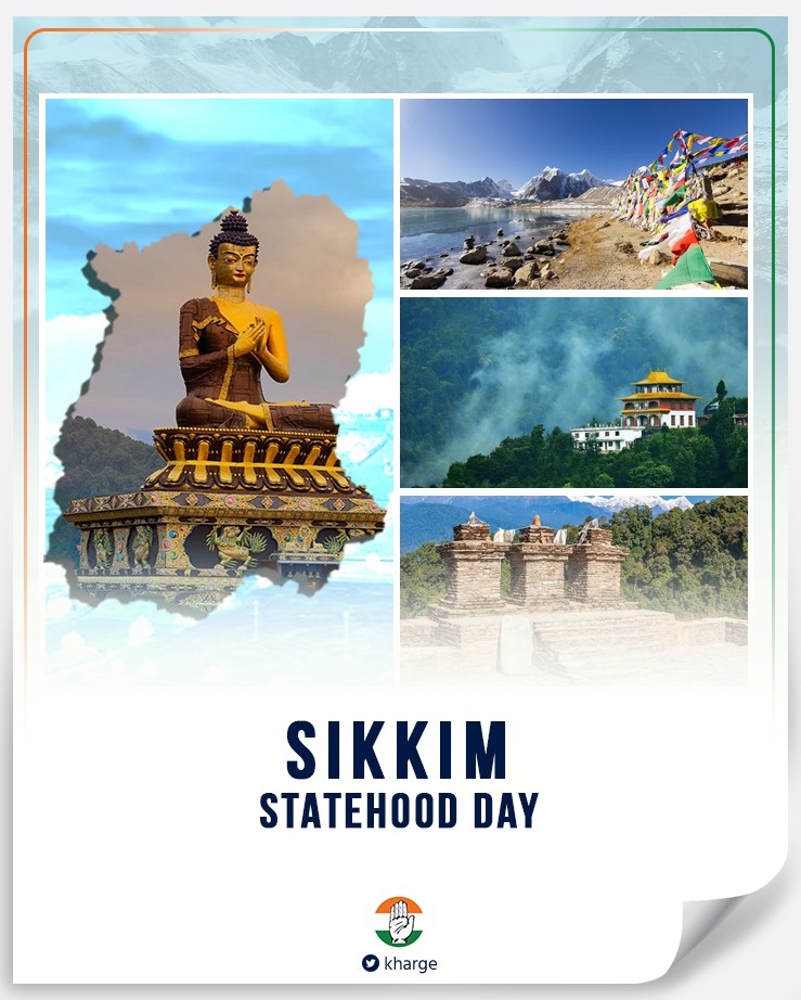 On Sikkim Statehood Day, we extend our warmest greetings to the people of this beautiful state, blessed with natural beauty and rich cultural diversity.

In 1975, Sikkim merged with India and became our 22nd state.

We wish you unhindered peace, progress and prosperity.