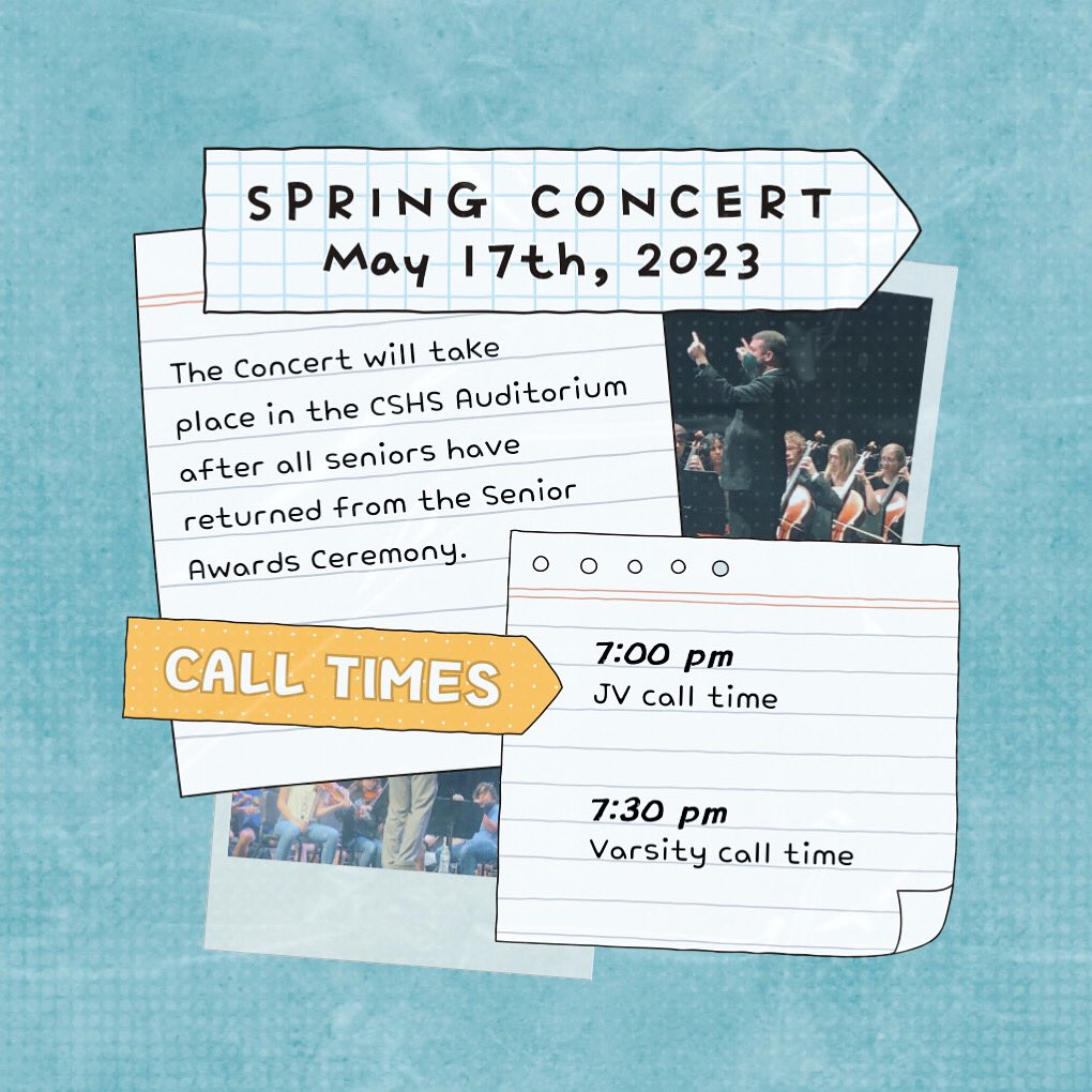 Join us this Wednesday for our final concert! 💜✨ 

The performance will begin after all seniors have returned from the Senior Awards Ceremony.