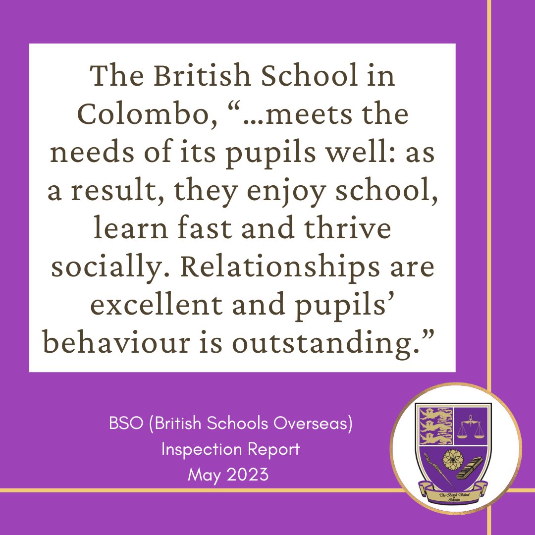 Highlights from BSC's recent BSO (British Schools Overseas) Inspection Report, May 2023
#BSO #BSC