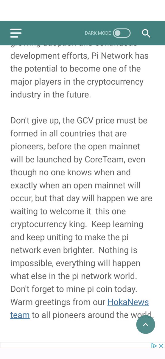 dorisyincpa's tweet photo. It's my pleasure to share Hokanews another excellent article today regarding how many countries pioneers support GCV? This is a good question. As per the total videos we received, it reached 60 countries. However we know there are 233 countries. I believe there must be more countries who haven't sent us videos. 
I always encourage all pioneers to participate in Pi Network Ecosystem development.  We should be active in testing Eco utilities on Pi Browser and introduce the Community. More importantly is to unite price GCV!  
So in response to the CT 10 second video, you are very welcome to post on all social media. If you like to take a 10 second video to represent your country,You can send to me and I will choose each country's video so that I can count how many countries support GCV. You can DM to my Twitter message. 
I strongly recommend you read the following article from Hockanews. I am very happy to see Hokanews have strong confidence in  GCV! 
Let's support each other to build up a strong Pi Community!💪💪💪
@PiCoreTeam 
#PiNetwork
#PiGCV
#hokanews
https://t.co/eOZWvWiaBr…