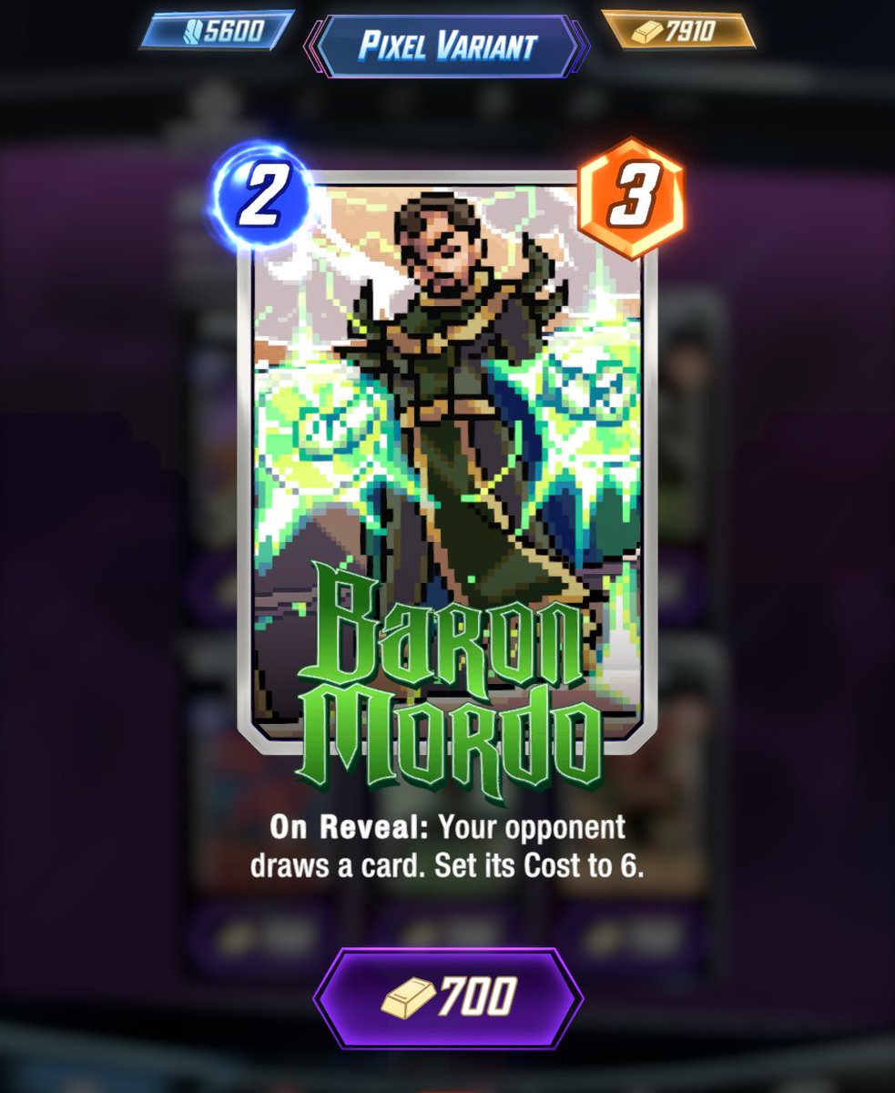 DekksterGaming's tweet photo. oh my god they finally did it... they released a baron mordo variant https://t.co/YYyTYqn2i8