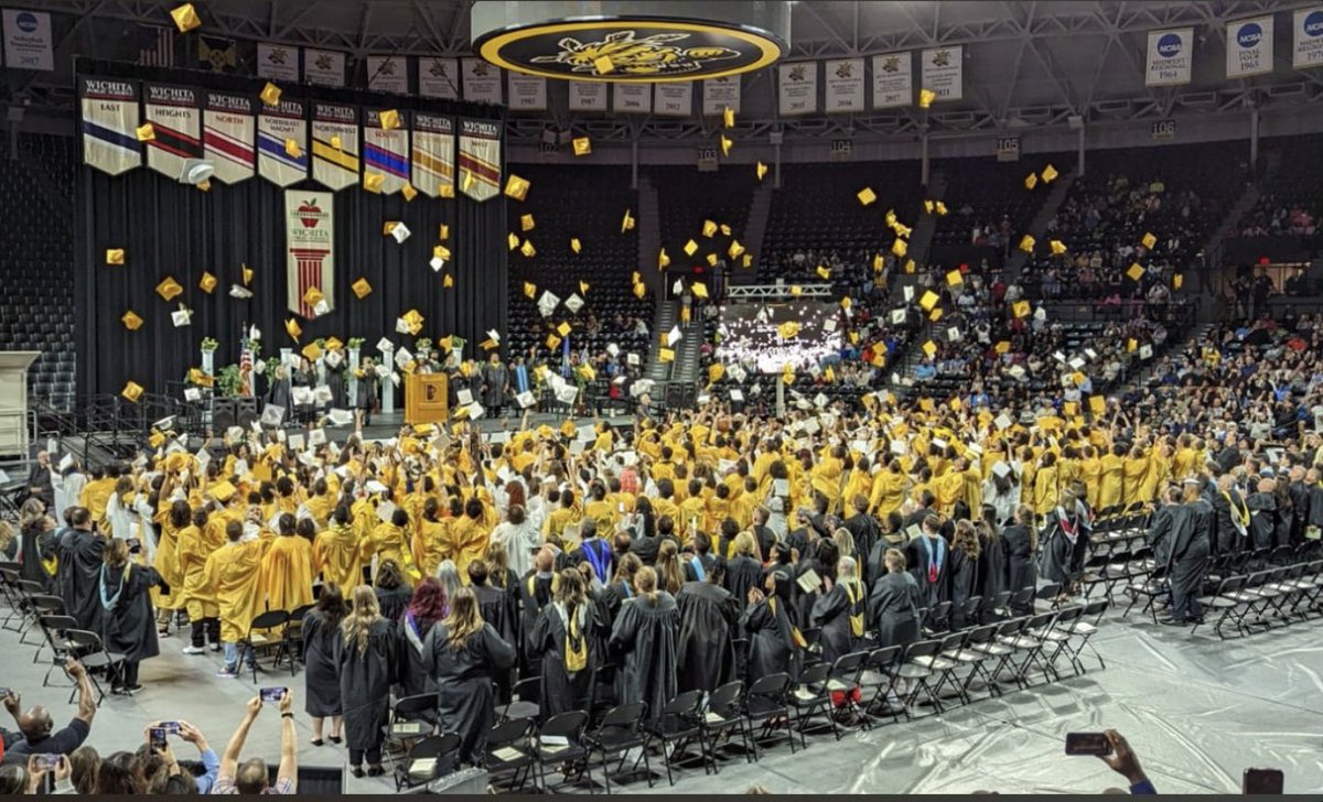 WichitaSEHS's tweet photo. It’s a day to remember. Congratulations to the Class of 2023 #WPSProud #SEProud #IamSoutheast 📸Sadie Frye https://t.co/kRfL0iKw79