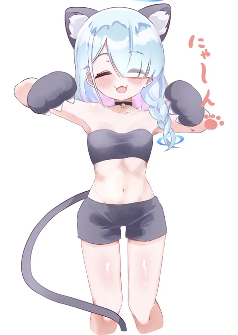 アロナ、にゃんにゃんしろ────────────。#ブルアカ #ブルーアーカイブ 