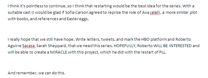 DarkSade6's tweet image. Dear fans, a series of books and the most original series as Pretty Little Liars: The Perfectionists. I dedicate this post to those fans who want to bring this series back to the screens. I want to ask YOU for help. #SavePLLThePerfectionists #ThePerfectionists #HBOMax @hbomax