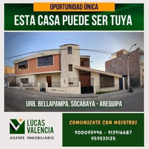 PrimvalS's tweet image. 🏠Se vende BONITA CASA – TERRENO de 1,015 m2, (Mil quince metros cuadrados) en Urb. Bellapampa, Socabaya - Arequipa   
🌟 360,000.00 dólares 
🏡 ¡Te ofrecemos la oportunidad de gozar de una casa grande y bonita, excelente clima, supera iluminada, en una zona tranquila!