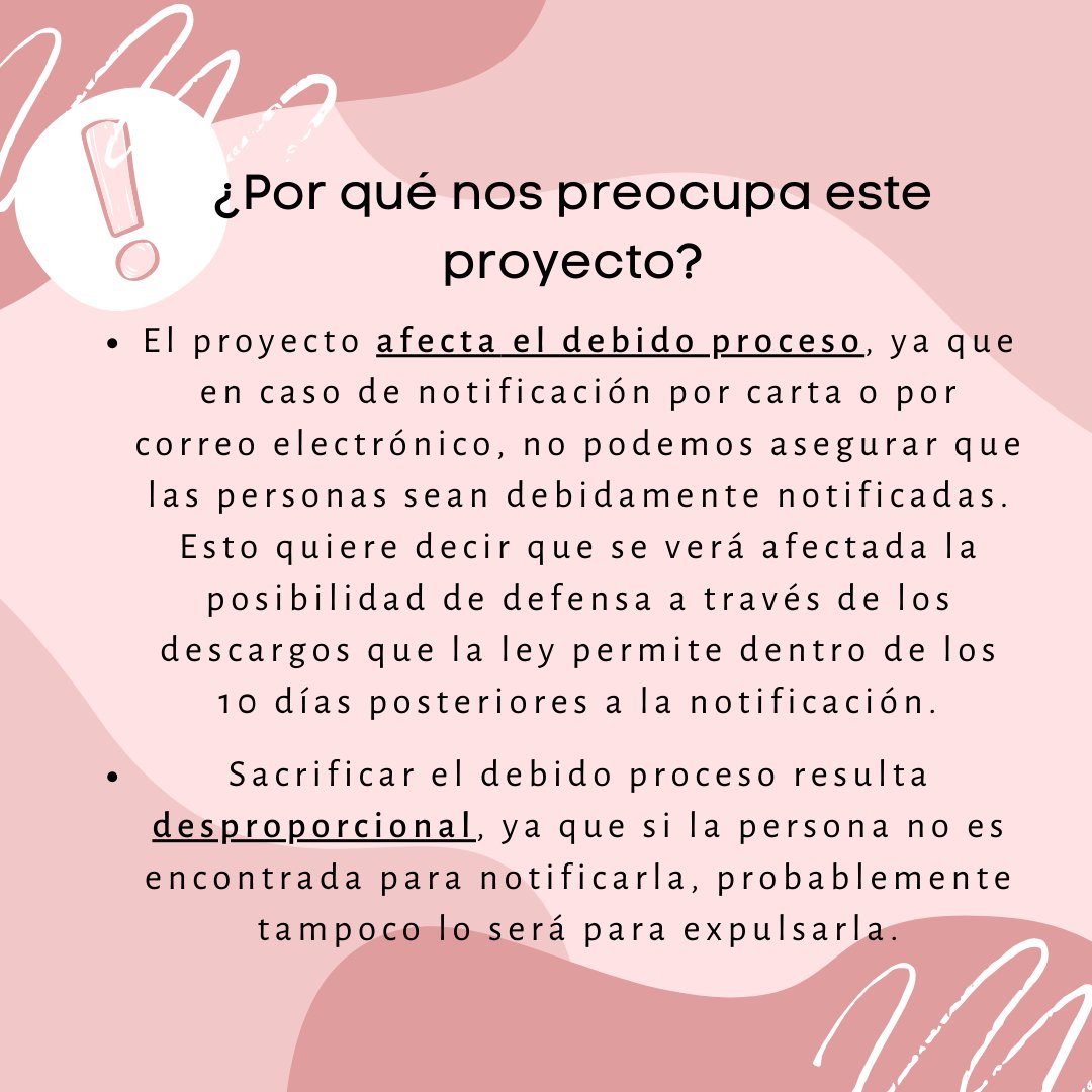 ✨️Buenas tardes querides seguidores,
Les compartimos este post sobre el Proyecto de Ley N°15409-06 que agrega formas alternativas de notificación del inicio del procedimiento admin de expulsión. 

📢 Es muy importante mantenernos informades sobre los cambios legislativos 🔎