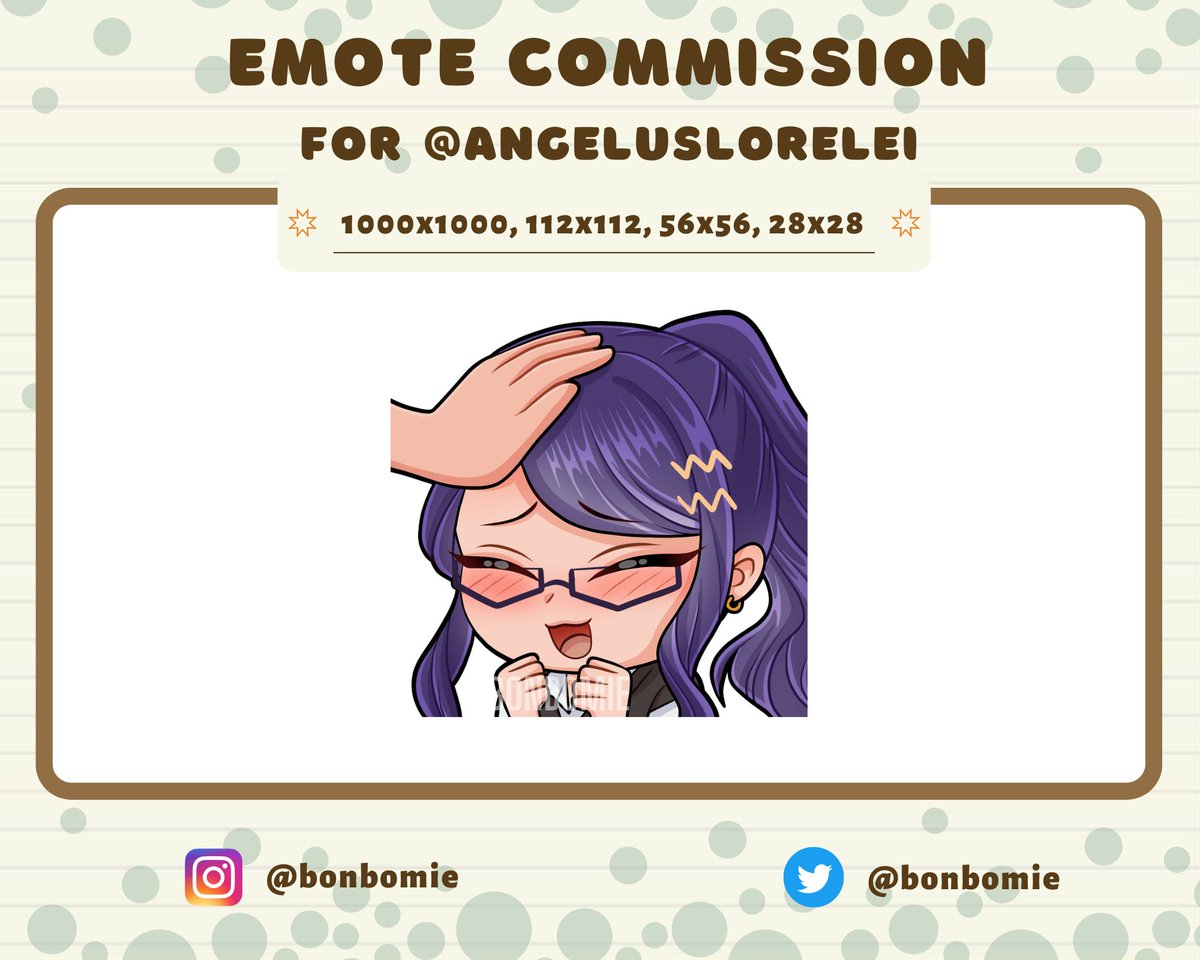 this one was c0mmissioned by the lovely @/nvrbow for @/AngelusLorelei
thank you so much! :')
#twitchemote #ych