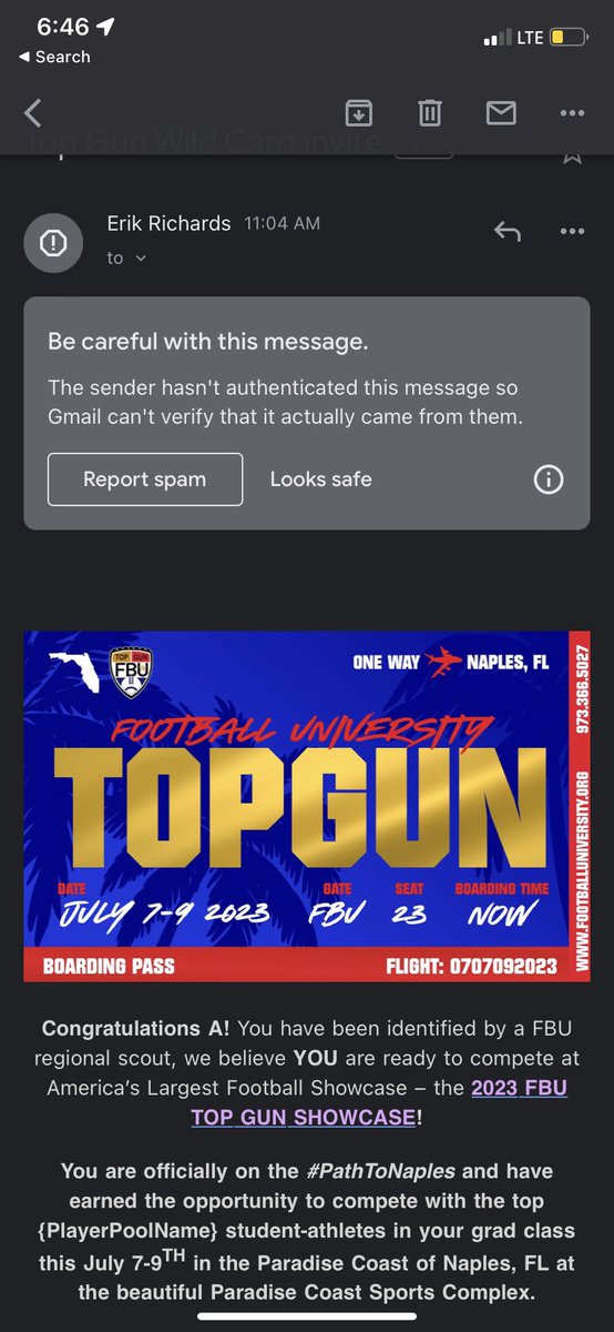 Blessed to receive a invite to TopGun🖤 <a href="/CavsRecruits/">Callaway Football</a> <a href="/HernDOGG/">Steven Herndon</a>