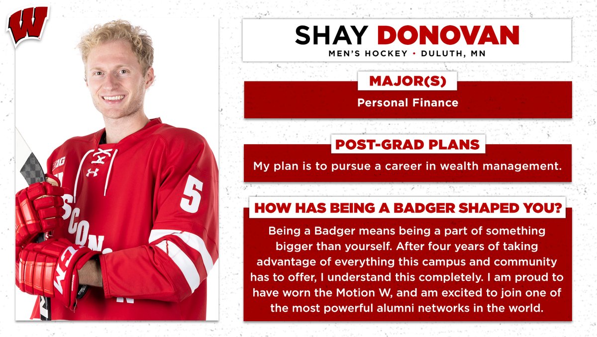 One of the biggest weekends of the year just took place <a href="/UWMadison/">UW–Madison</a> 

Congrats and good luck to four of our #UWGrad Badgers 🎓

<a href="/MoeJared/">Jared Moe</a>  ||  <a href="/dommersch/">Dominick Mersch</a> 
<a href="/gorny11/">Jack Gorniak</a>  ||  <a href="/dono_20/">Shay Donovan</a>