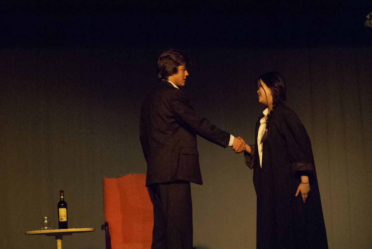 Covenant_School's tweet photo. The production of this year's student led production, "The 39 Steps" was a smash! Director Nathan Klintworth ('23) led a hilarious spoof of Hitchcock's 1935 classic feature jsut 5 actors in dozens of roles. Bravo!

#WeAreCovenant #arts #theater #studentdirector https://t.co/PQ5XwVhZqX