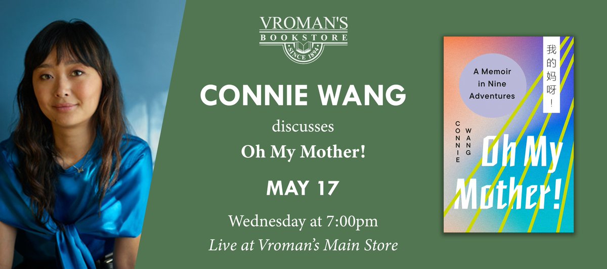 LA friends! I'm having a book thing for Oh My Mother this Wednesday at @vromans. Would love to have you there: vromansbookstore.com/Connie-Wang-di…