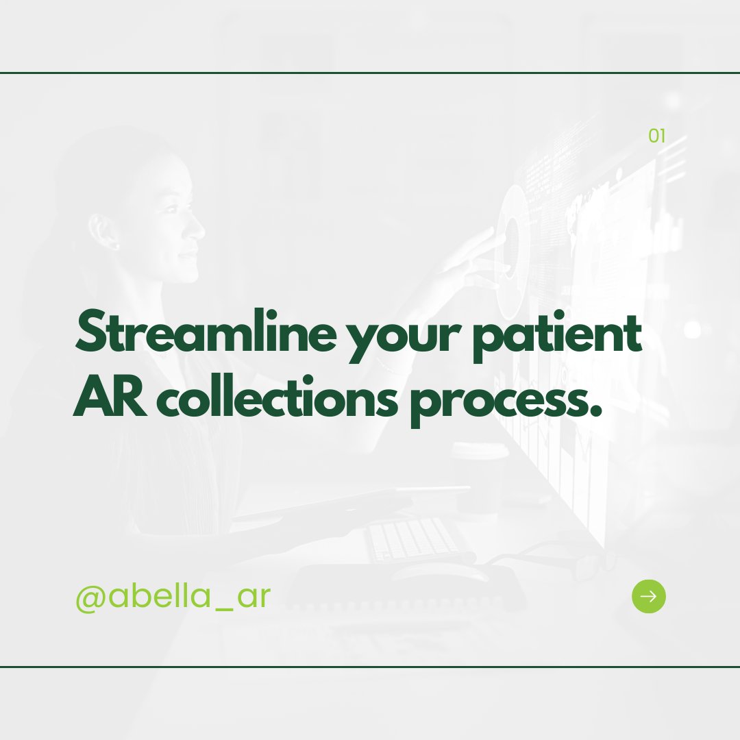 AbellaAR1's tweet photo. Did you know that automating your patient AR can help you save time and reduce errors?

Our innovative software solution can: 

🦷 Streamline your patient AR collections process
🦷 Increase accuracy
🦷 Improve cash flow

Visit https://t.co/p8NuihsAKG or our link in bio! https://t.co/JzOI9SudtE