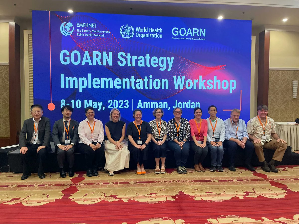 AmbGlobalHealth's tweet photo. Great to meet @WHOGOARN partners from the Western Pacific region in Jordan last week who were all eager to share ideas on how we can strengthen the network in our region. #OneWorldOneResponse #GowithGOARN https://t.co/gNJ3bPoZ3e